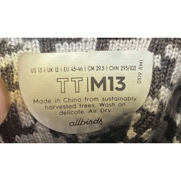 Allbirds Tree Toppers Limited Edition Houndstooth Men’s Size 13 - Picture 8 of 8